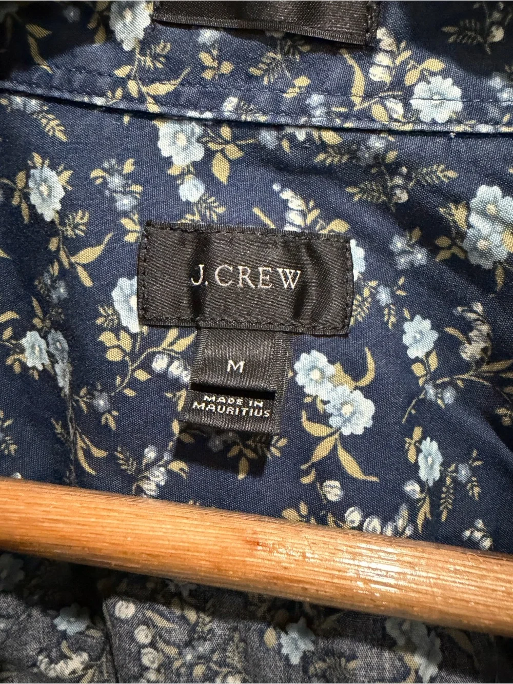 J. Crew Navy Floral Lightweight Shirt Jacket